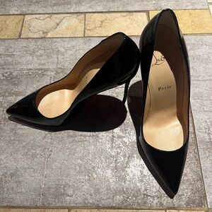 Christian Louboutin So Kate Black Patent Leather Heels RETAIL 795